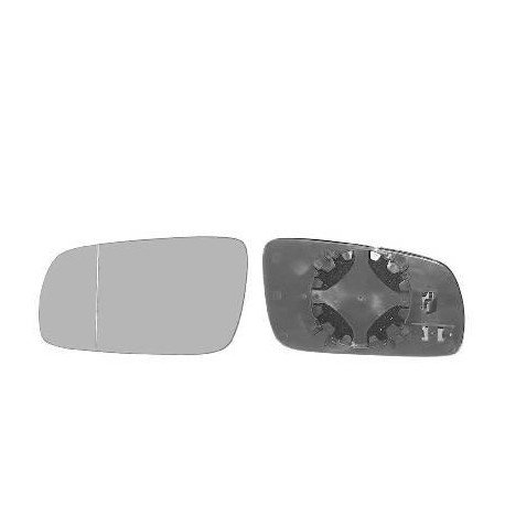 Miroir de rétroviseur gauche, chauffant (17cm plat) pour Volkswagen Golf 4 de 1998 à 2003