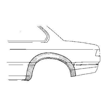 Arc d'aile arrière gauche 2 portes pour BMW serie 3 E21 de 1975 à 1982