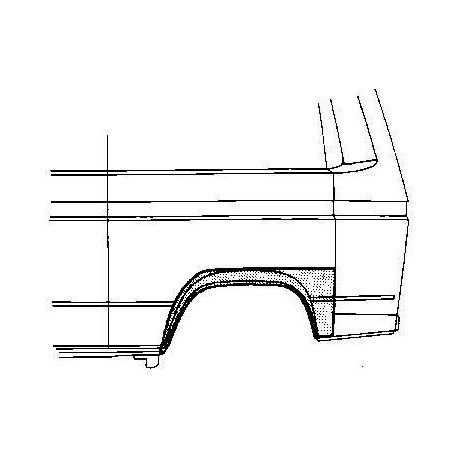 Arc d'aile arrière gauche pour Volkswagen Transporter de 1980 à 1992