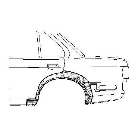 Arc d'aile arrière droite, 2 portes pour BMW serie 3 E30 d'avant sept 1987 (sauf cabriolet)