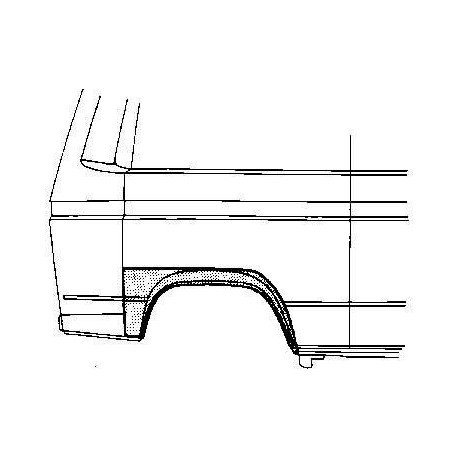 Arc d'aile arrière droite pour Volkswagen Transporter de 1980 à 1992