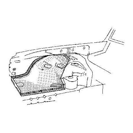 Aile avant intérieure gauche section avant pour Mercedes classe E - W123 de 1976 à 1985