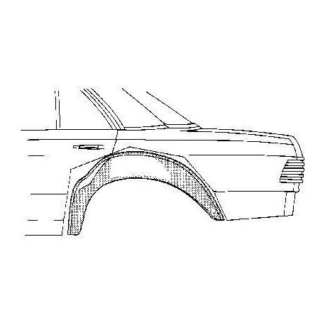 Arc d'aile arrière intérieure gauche  pour Mercedes classe E - W123 de 1976 à 1985