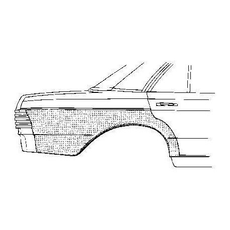 Arc d'aile arrière droite pour Mercedes classe E - W123 de 1976 à 1985