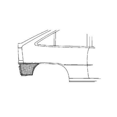 Coin bas d'aile arrière droite pour Opel Astra F de 1991 à 1998