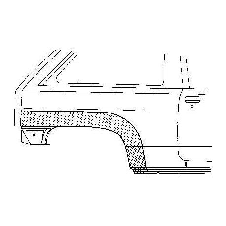 Arc d'aile arrière droite pour Opel Corsa A version 2/3 portes