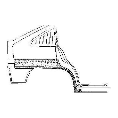 Arc d'aile arrière droite pour Opel Kadett E version 5 portes modèle Combi / Caravan