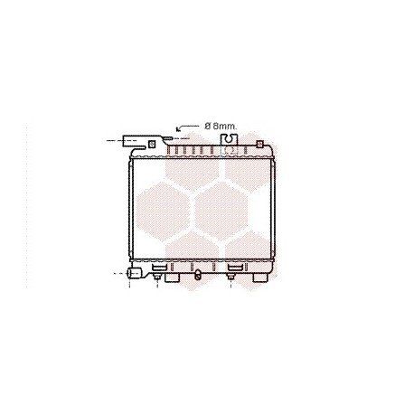 Radiateur Moteur pour BMW serie 3 version : 320i , 323i, 325i (M20) - Transverse Inlet de 1985 à 1987