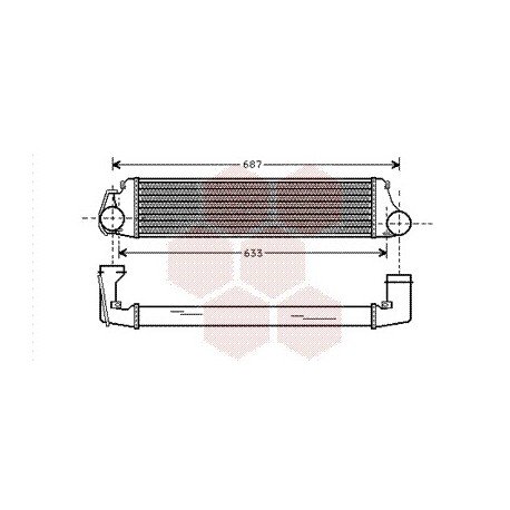 Intercooler pour BMW série 3 version : 318 D / 320 D / 330 D de 1998 à 2001