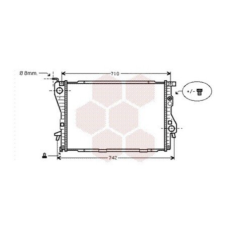 Radiateur Moteur pour BMW serie 5 version : 525D (2.5TDs) (M51) - 65FPI de 1995 à 1998