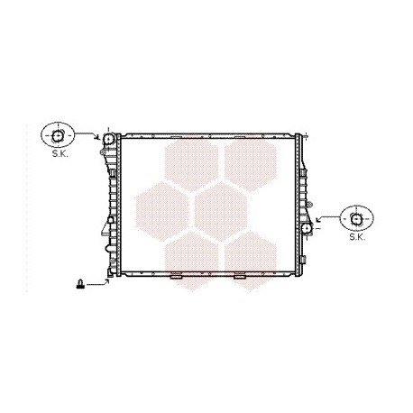 Radiateur Moteur pour BMW X5 version : 3.0 Di (Turbo Diesel)(M57) de 2003 à 2006