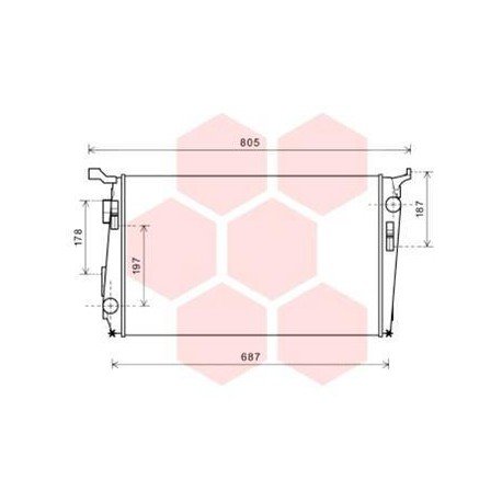 Radiateur Moteur pour Dacia Duster version : 1.5 DCi - kW66/79 de 2010 à 2015