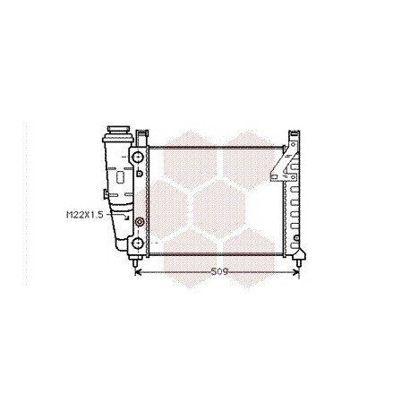 Radiateur Moteur pour Fiat Uno version : 1.1 / 1.3 / 1.4 / 1.5 MPI & Selecta sans indicateur de niveau d eau de 1983 à 1993