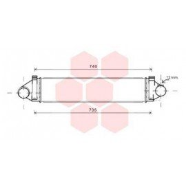 Intercooler pour Ford Focus version : 2.5i - 20v - 224KW de jan 2009 à 2011