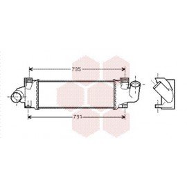 Intercooler pour Ford Focus version : 1.6 TDCi / 2.0 TDCi de 2008 à 2011