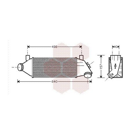 Intercooler pour Ford Transit version : 2.0 TDi / 2.0 TDCi de 2000 à 2006