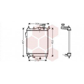 Radiateur Moteur pour Hyundai Getz version : 1.1 / 1.3 de 2002 à 2009