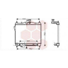 Radiateur Moteur pour Hyundai Getz version : 1.4 / 1.6 / 1.5 de 2002 à 2009