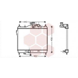 Radiateur Moteur pour Hyundai Getz version : 1.5 Turbo Diesel de 2003 à 2006