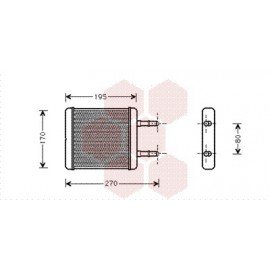 Radiateur Chauffage pour Hyundai Getz version : Toutes  de 2002 à 2006