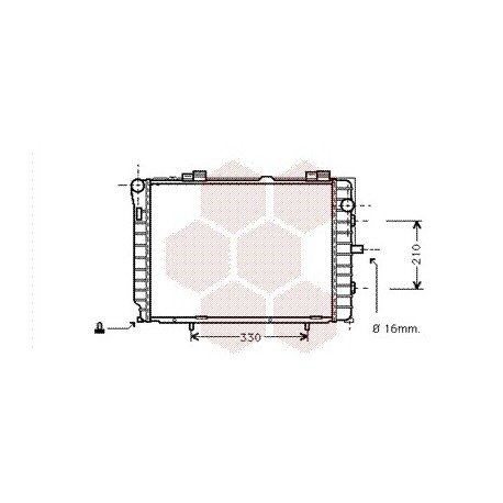 Radiateur Moteur pour Mercedes Classe CLK W208 version : CLK 200 KOMPRESSOR / CLK 230 KOMPRESSOR de 1997 à 2002