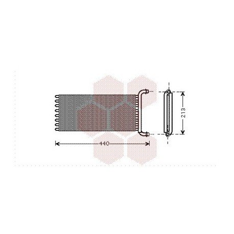 Radiateur Chauffage pour Mercedes Vito W639 version : Vito 109 / 111 / 115 / 119 / 122 - Front Heating de 2003 à 2006