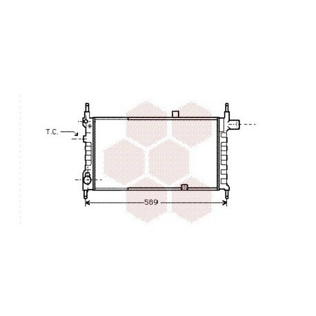 Radiateur Moteur pour Opel Kadett E version : 1.2 S / O.H.C. / 1.3 / 1.4 / 1.4i de 1984 à 1991