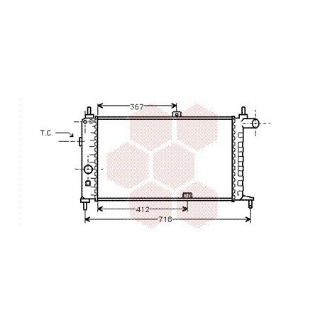 Radiateur Moteur pour Opel Kadett E version : 1.6i / 1.6 L / 1.6 S / 1.8 de 1984 à 1991