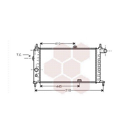 Radiateur Moteur pour Opel Kadett E version : 1.4 (Export) / 1.8 - HD / 2 / 1.6 Diesel de 1984 à 1991