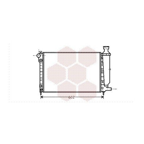 Radiateur Moteur pour Peugeot 106 version : 1.0 / 1.1 / 1.4 / 1.4 XSi de 1991 à 1995
