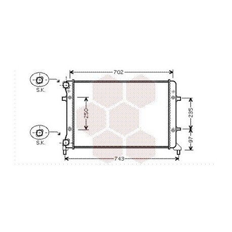 Radiateur Moteur pour Seat Leon version : 1.6 de 2005 à 2012