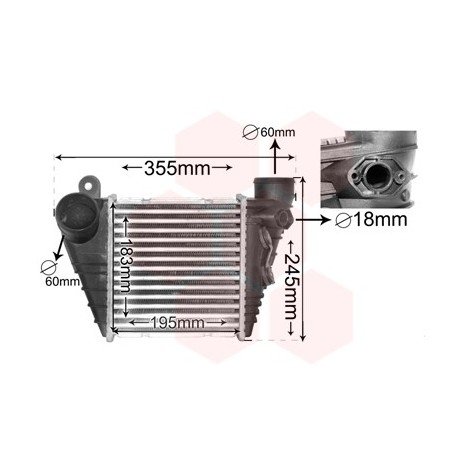 Intercooler pour Skoda Octavia version : 1.8 / 1.9 TDi de 1996 à 2003