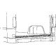 Bas de Caisse porte de chargement pour Mercedes 207-410 depuis 1977