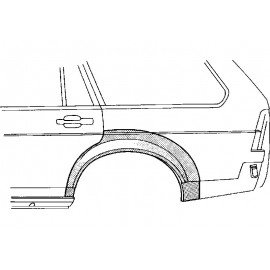 Arc d'aile arrière pour Volkswagen Passat de 1980 à 1988