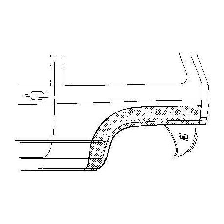 Passage de roue arrière droite pour Volkswagen Polo de 1981 à 1990