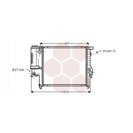 Radiateur moteur pour BMW série 3 E30 de aout 1982 à 1991 version 316i M40 sauf HD marque Behr