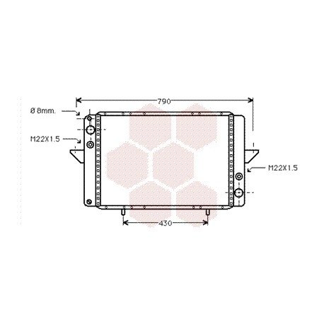 Radiateur moteur pour Renault Master de 1980 à 1997 version 2.1D / 2.4D