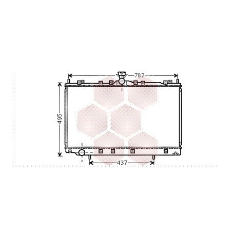 Radiateur moteur pour Mitsubishi Grandis de mars 2004 à 2010 version 2.4