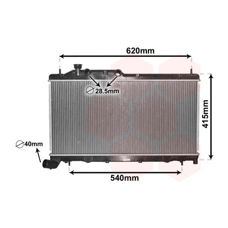 Radiateur moteur pour Subaru Forester de dec 2007 à 2013 version 2.0 Turbo-diesel