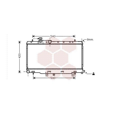 Radiateur moteur pour Subaru Impreza de aout 2002 à 2007 version 2.0i WRX/STi