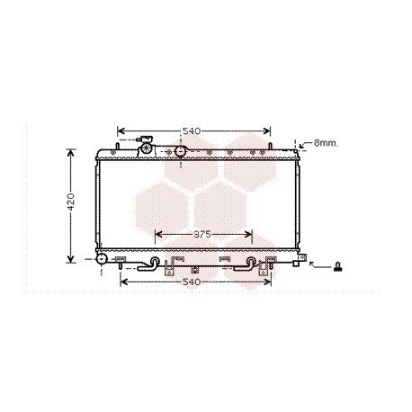 Radiateur moteur pour Subaru Impreza de aout 2002 à 2007 version 2.0i WRX boite automatique avec clim