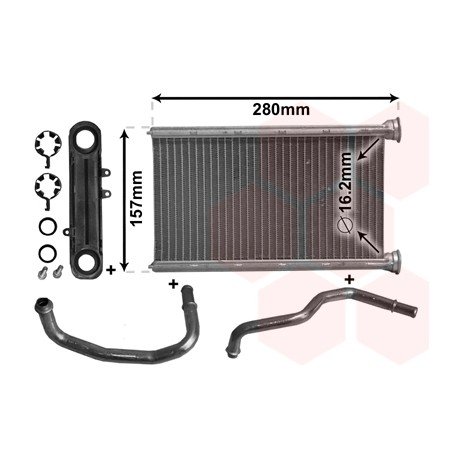 Radiateur de chauffage pour Jeep Cherokee de 2008 à 2013 version 3.7i 12V / 2.8 CRDi