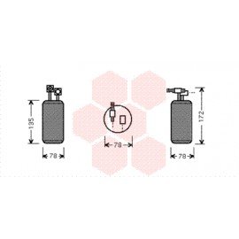 Bouteille déshydratante pour Volkswagen Transporter T4 de 1990 à 2000