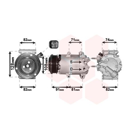 Compresseur airco pour Ford Fiesta depuis 2013 version 1.2i boite manuelle