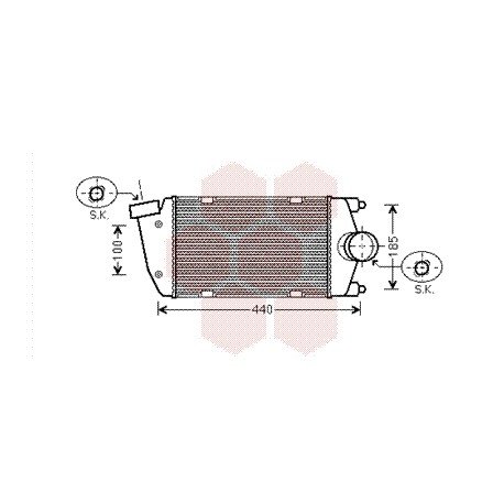 Intercooler pour Porsche 911 de 2004 à 2012 version 997 3.8 turbo gauche