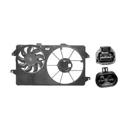 Hélice de ventilateur avec moteur pour Ford Transit Connect de 2002 à 2006 version 1.8D / 1.8TDCi sans clim