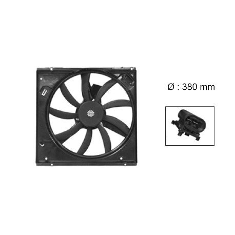 Hélice de ventilateur avec moteur pour Renault Twingo de 1992 à 2007 avec clim