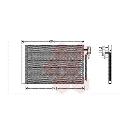 Condenseur avec bouteille pour Land-Rover Range-Rover de mars 2002 à déc 2005 version 4.4i