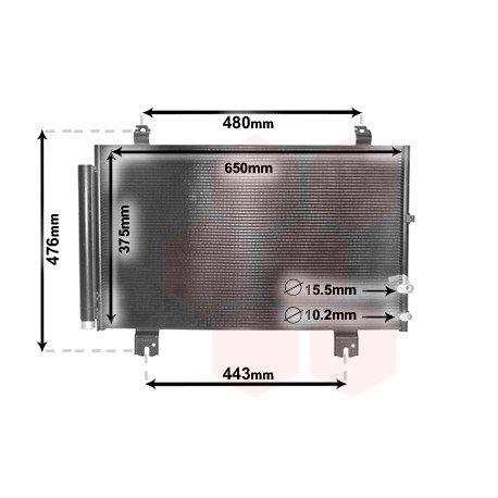 Condenseur avec bouteille pour Lexus GS depuis sept 2011 version GS250 2.5 VVTi