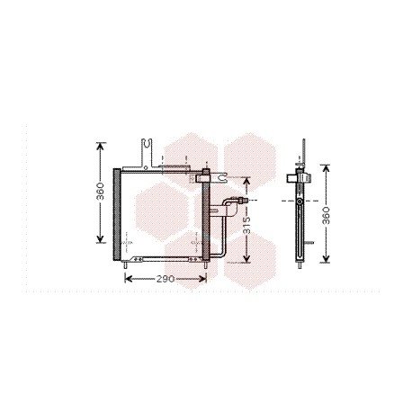 Condenseur sans bouteille pour Mazda Demio d'avant 1999